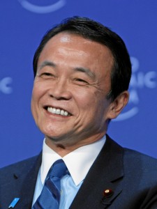 DAVOS-KLOSTERS/SWITZERLAND, 31JAN09 - Taro Aso, Prime Minister of Japan captured during the 'Buffet Lunch' at the Annual Meeting 2009 of the World Economic Forum in Davos, Switzerland, January 31, 2009. Copyright by World Economic Forum swiss-image.ch/Photo by Sebastian Derungs